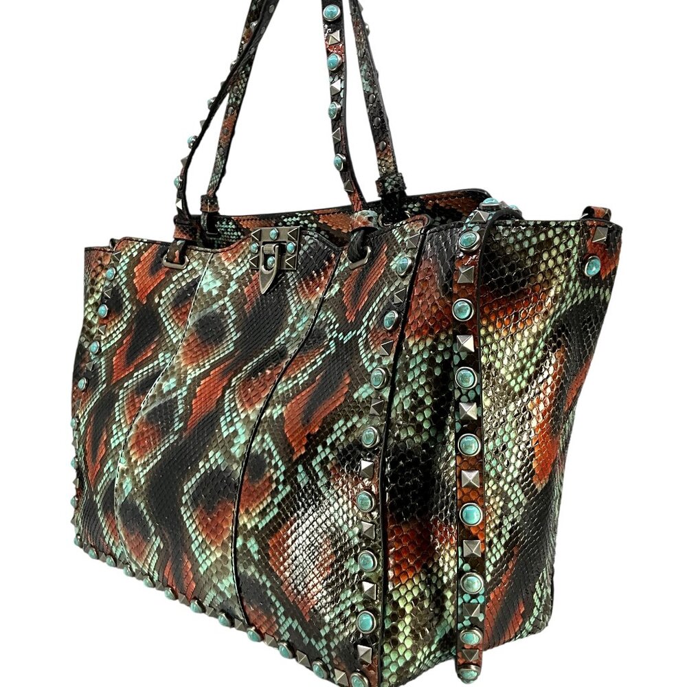 Valentino Garavani Medium Python Rockstud Bag - image 3